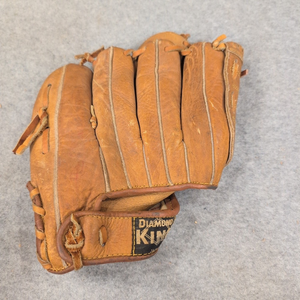 Diamond King S-204 Vintage Leather Baseball Glove Right Hand Throw Brown Japan - Picture 6 of 7